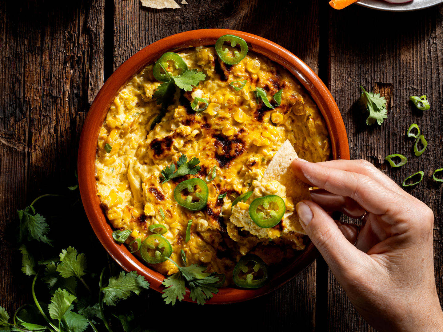 Trempette chaude maïs et fromage Le Fin Renard