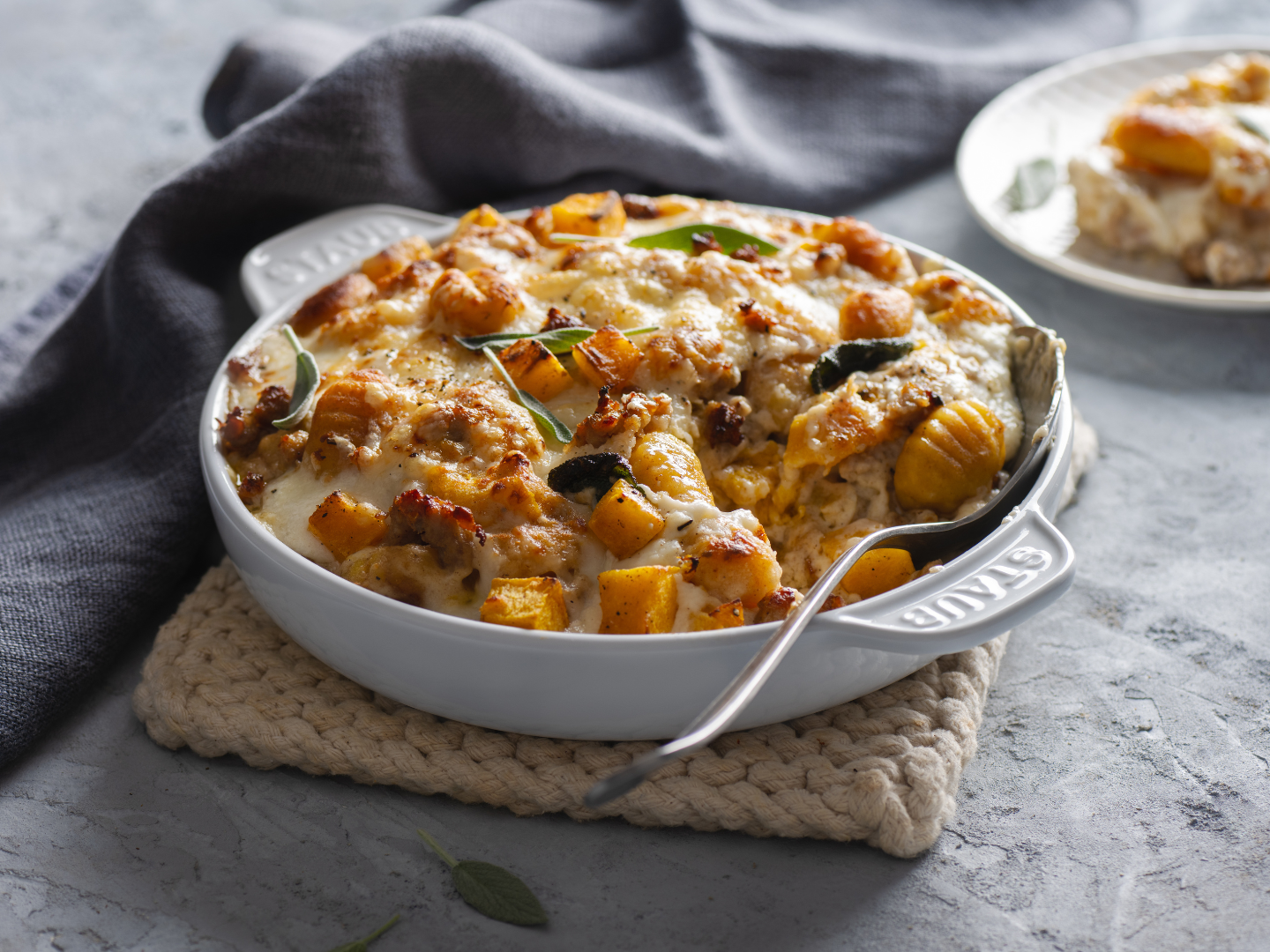 Gnocchis gratinés saucisse et courge