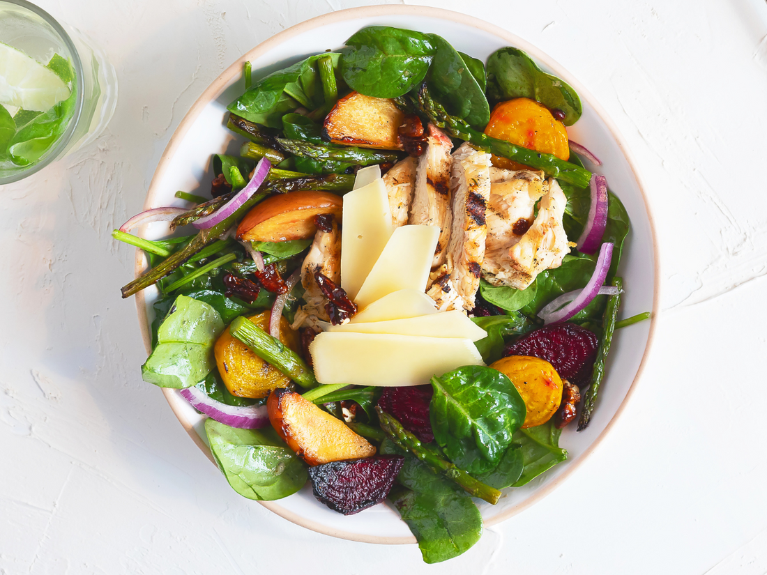 Salade grillée gourmande au Seigneur de Tilly 18 mois