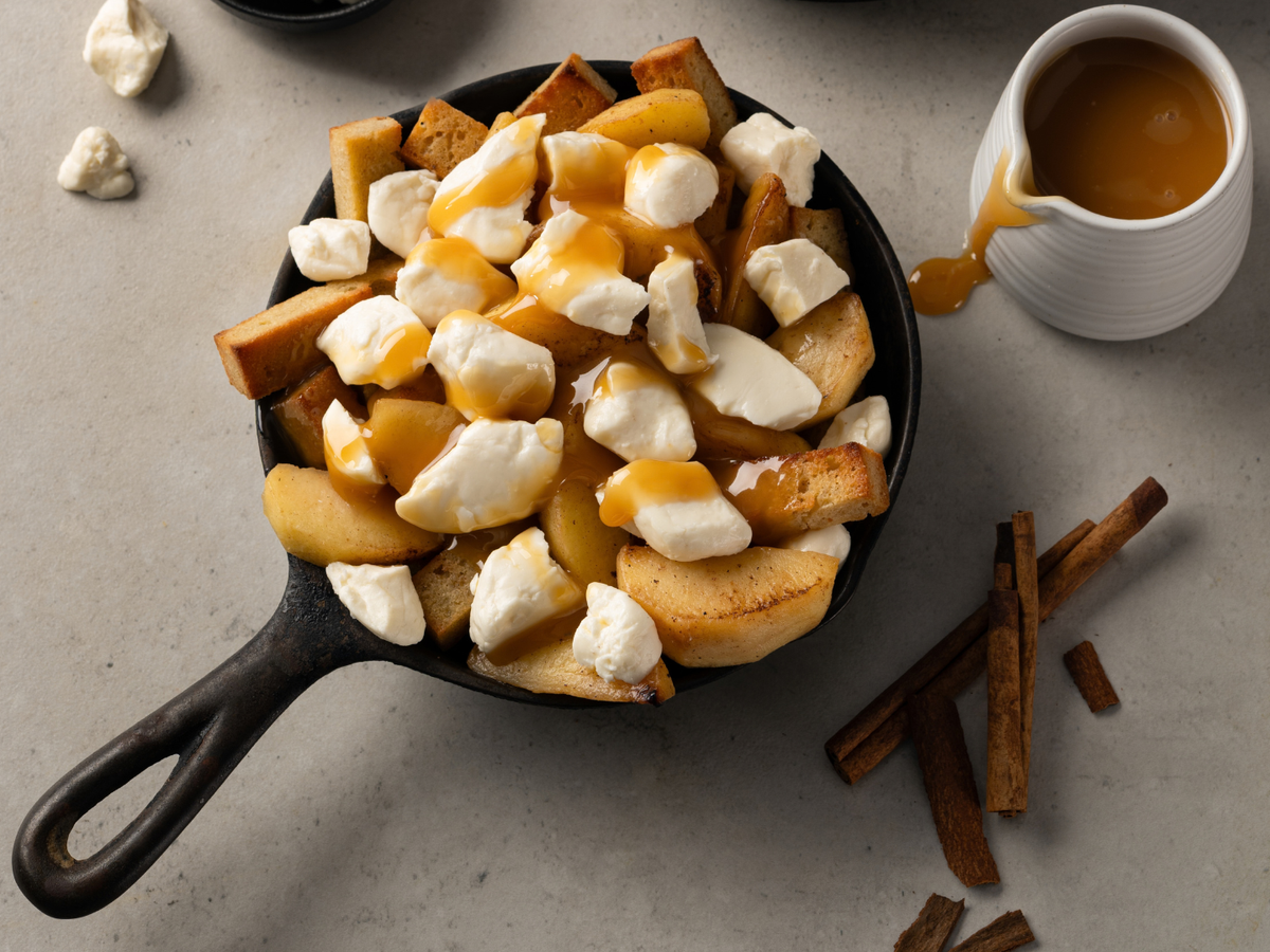 Poutine dessert aux pommes