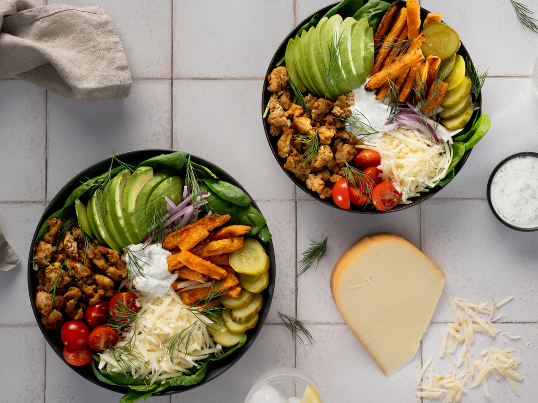 Burger Bowl au poulet haché et Six Pourcent Fumé
