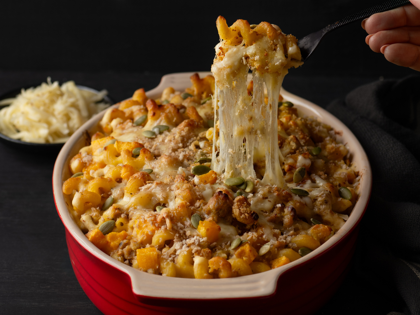 Macaroni au fromage et à la citrouille