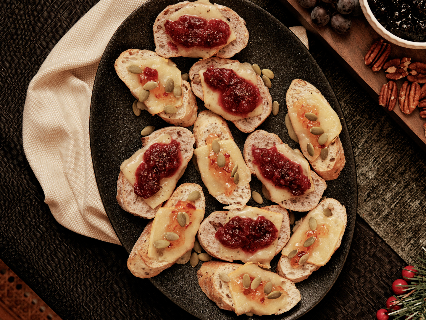 Duo de crostini au Fin Renard gratiné